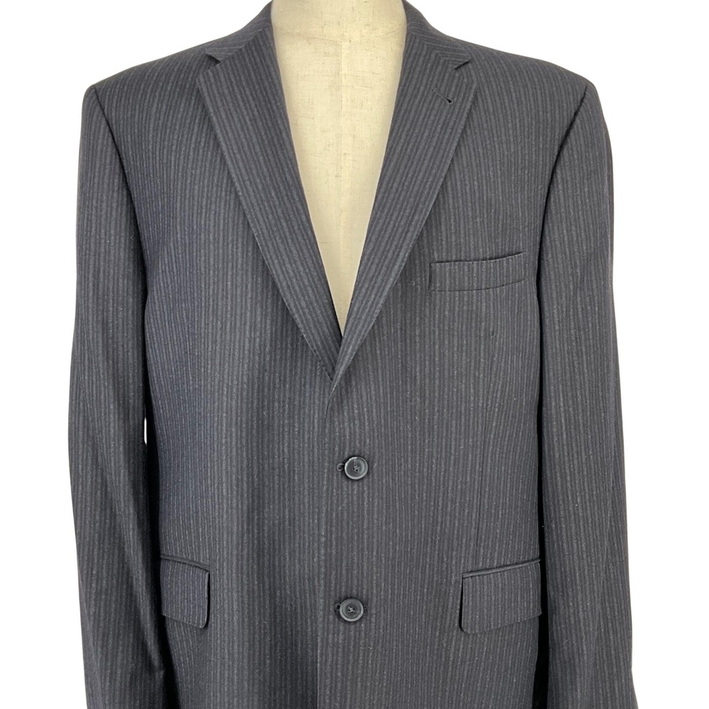 Jos. A. Bank Joseph Mens 46R Wool‎ Suit Jacket Navy Pinstripe 2 Button Blazer